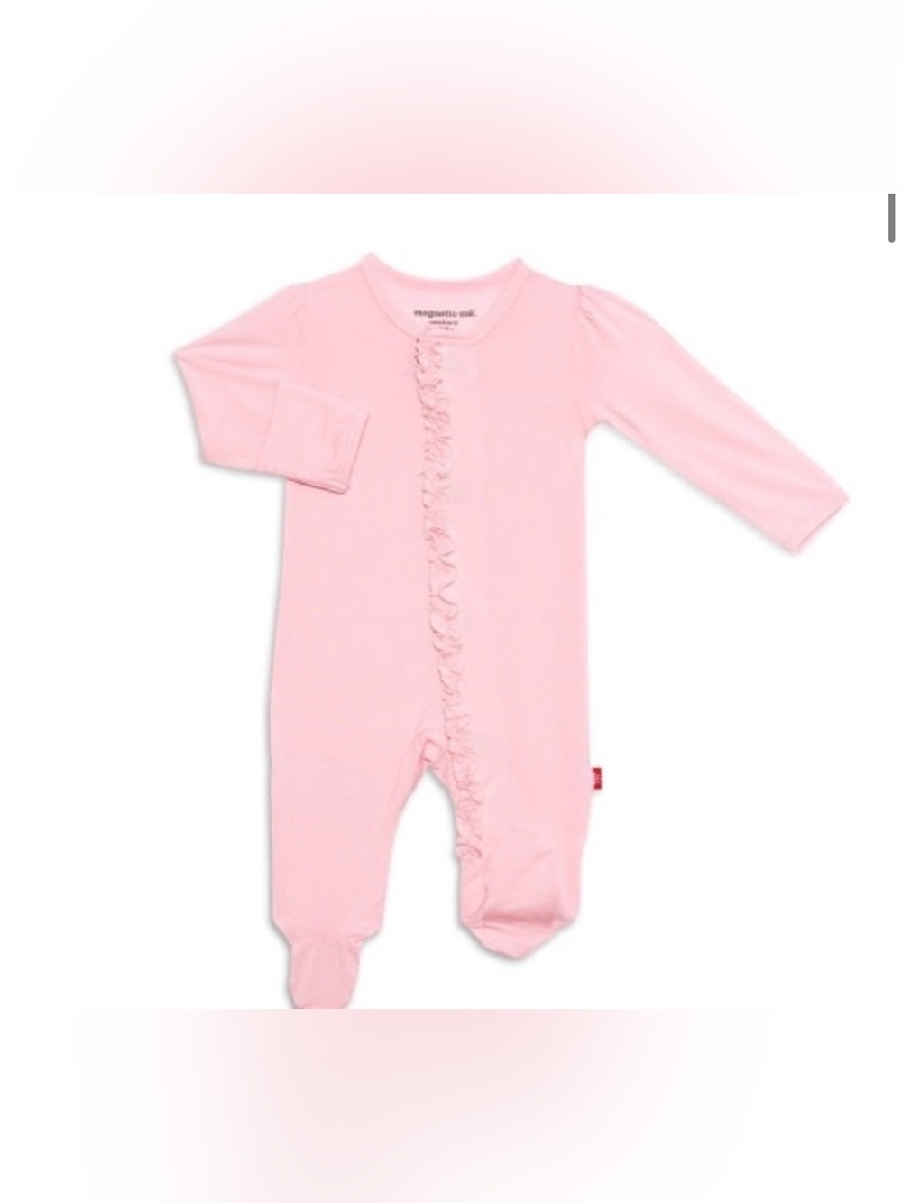 Magnetic Me Pink Dogwood Ruffle Footie 5-8 lbs